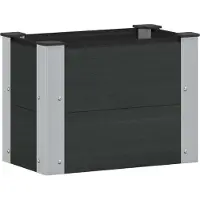 Syfax Jardinière surélevée Noir 50 x 30 x 36 cm
