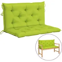 vidaXL Coussins de banc de jardin 2 pcs. Vert clair 100x50x7 cm tissu Oxford