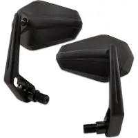Zieger Rétroviseur d'extrémité de guidon "SOLID 2" M16 compatible avec Yamaha noir