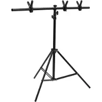 Syfax Support de fond en forme de T Noir 91x60x(70-200) cm