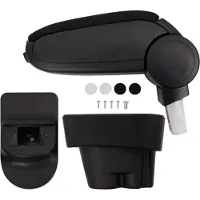 Syfax Accoudoir de voiture noir 12x36x(33,5-48) cm ABS