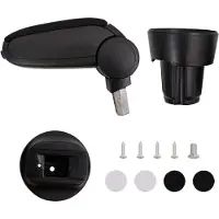 DKD Home Decor Accoudoir de voiture noir 13x33x(33-49) cm ABS