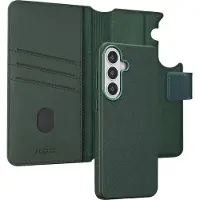 Accezz Étui de télephone portefeuille en cuir 2-en-1 avec MagSafe pour Samsung Galaxy S26 Plus - Cedar Green