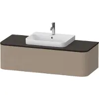 Duravit Happy D.2 Plus Meuble sous-lavabo sur console suspendu, 1300x550 mm, 1 tiroir, pour vasque à poser Position centrale, HP4942M7575