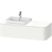 Duravit Happy D.2 Plus Meuble sous-lavabo sur console suspendu, 1300x550 mm, 1 tiroir, pour vasque à poser position à gauche, HP4942L3636