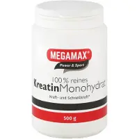 MEGAMAX Power & Sport Poudre de créatine monohydrate 100 % pure, 500 g de poudre