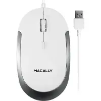 Macally - Rato DynaMouse USB (blanc/argent)