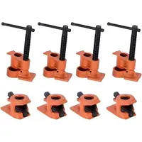OEM 4 pinces à équerre de 1/2 pouce avec une tête à vis robuste en fonte, idéales pour les établis à large base.
