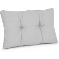 Beautissu Coussin Lounge Outdoor gris clair XLuna, 50 x 40 cm