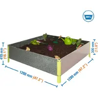 Simon Garden Jardinière Simongarden Urban 410x1200x1200 Vert/gal-400l Vert/galva 410x1200x1200 -