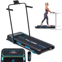 Thunder Tapis de course électrique VIVA-PRO avec inclinaison automatique, Bluetooth, compatible avec les applications, 1–12 km/h, pliable