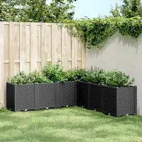 Prolenta Maison Exclusive - Bac à plantes noir 160 x 160 x 53 cm PP