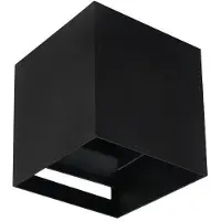Silamp Applique Murale Noire IP65 Cube pour Ampoule G9