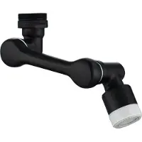 INF Pommeau de douche pivotant pour robinet/mélangeur - Robinet d'eau d'extension Black