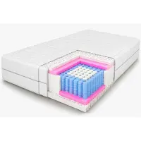 MARPUR - Matelas à ressorts ensachés 120x200, modèle Paris, 7 zones de confort, fermeté H3/H4, hauteur 21 cm