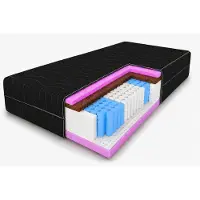 MARPUR Matelas à ressorts ensachés 180x200, confort, 7 zones, fermeté H3/H4, hauteur 20 cm, avec latex et fibres de coco