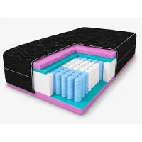 MARPUR Matelas à ressorts ensachés 90x200, modèle Lambada, 7 zones de confort, fermeté H3, hauteur 21 cm