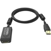 Vision TC 5MUSBEXT+/BL- Câble USB 2.0 5 m USB A Noir