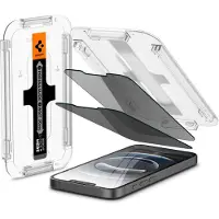 Spigen Protection d'écran en verre trempé GLAStR Privacy Applicator - lot de 2 Apple iPhone 13 / 13 Pro