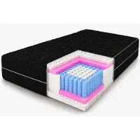 MARPUR - Matelas à ressorts ensachés, 100x200 cm, modèle Paris, 7 zones de confort, fermeté H3/H4, hauteur 21 cm