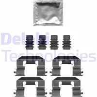 Delphi LX0689 Jeu d'accessoires plaquettes de frein à disque avant pour FIAT TIPO break (356) TIPO bicorps (356) TIPO berline (356) pour ALFA ROMEO MITO (955)