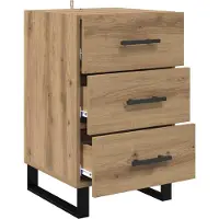 vidaXL Cabinet De Chevet Avec Tiroir Chêne Artisanal 40 X 40 X 66 Cm