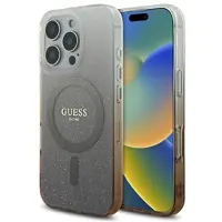GUESS GUHMP16LHGRCELW iPhone 16 Pro 6.3" brązowy/brown hardcase IML Glitter Gradient MagSafe (Apple iPhone 16 Pro), Coque pour téléphone portable, Marron