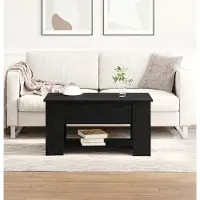 vidaXL Table basse en chêne noir 79X49X41 Cm avec bois d'ingénierie Lumarko