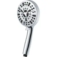 INF Pommeau de douche avec 10 fonctions et pistolet de pulvérisation Argent