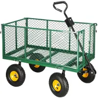 Springos Chariot de Transport Pliable 4 Roues + bâche Amovible Max. 400kg -