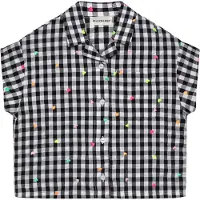 Billieblush U21987 Short Sleeve Blouse Noir 12 Years Fille