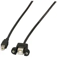 Efbe-Schott USB2.0 Verlängerung B-B,St.-Einbaubuchse,1m,sw,Classic