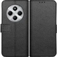 Just in Case Étui en cuir noir pour Xiaomi Redmi 14C (Xiaomi Redmi 14C), Coque pour téléphone portable, Noir
