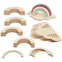 Childhood Supply - Fabriquez et décorez votre propre arc-en-ciel en bois, lot de 6