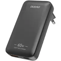 Dudao Gan A65Q 65W Usb-A / Usb-C Pd Ultra Thin Eu / Us Travel Charger - Black