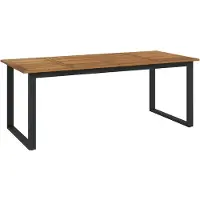 vidaXL Table de jardin avec pieds en forme de U 200x90x75 cm bois massif acacia
