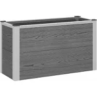 vidaXL Jardinière surélevée grise, 75 x 30 x 42 cm, en WPC et aluminium