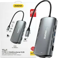 Dudao A15PRO laptop dock/port replicator Wired USB 3.2 Gen 1 (3.1 Gen 1) Type-A + Type-C Grey