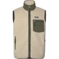 Patagonia - Polaire sans manches coupe-vent - M's Classic Retro-X Vest Dark Natural w/Basin Green pour Homme - Taille M - Beige