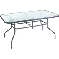 Happy Green Table de jardin avec plateau en verre VERRE 150 x 90 cm