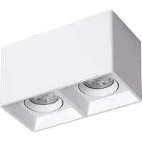 LEDKIA Plafonnier Space Carré Double Blanc Avec Ampoule Gu10 Blanc Neutre 4000k