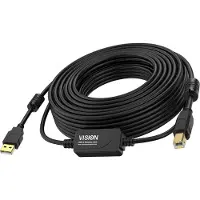 Vision TC 10MUSB+/BL/2 Câble USB 2.0 10 m USB A USB B Noir