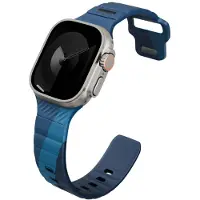Super Merchant Strap Stride De Rubber for Apple Watch 49/46/45/44mm storm (Caoutchouc, Caoutchouc FKM), Sangles de montre, Bleu, Gris