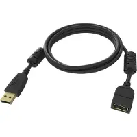 Vision TC-2MUSBEXT-BL, 2 m, USB A, USB A, USB 2.0, 0,48 Gbit/s, Noir