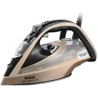 Tefal Fer à repasser Ultimate Pure FV9852E0, utilisable à sec et à la vapeur, semelle Durilium AirGlide Autoclean, 3200 W, noir, cuivre.