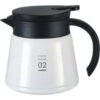 Hario Serveur isotherme V60-02 acier inoxydable 600 ml blanc