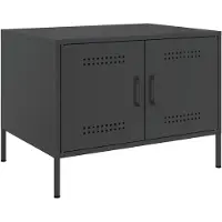 vidaXL Table basse noire 68x50x50,5 cm acier