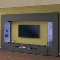 Web Furniture Ensemble TV mural Algérie | 290 x 40 x 190 cm | Anthracite