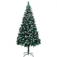 Prolenta Maison Exclusive - Sapin de Noël artificiel avec pommes de pin et neige, 240 cm