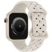 Beline pasek Apple Watch Silicone Woven 42/44/45/49mm beżowy /starlight box (Silicone), Sangles de montre, Beige